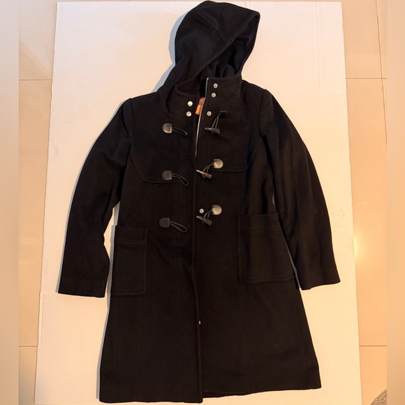 KORS Michael Kors Black Toggle Trench Coat Women’s Size 6 - Picture 1 of 6